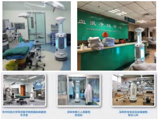 钛米智能消毒机器人已应用于全国 24 个省市 100 余家医院