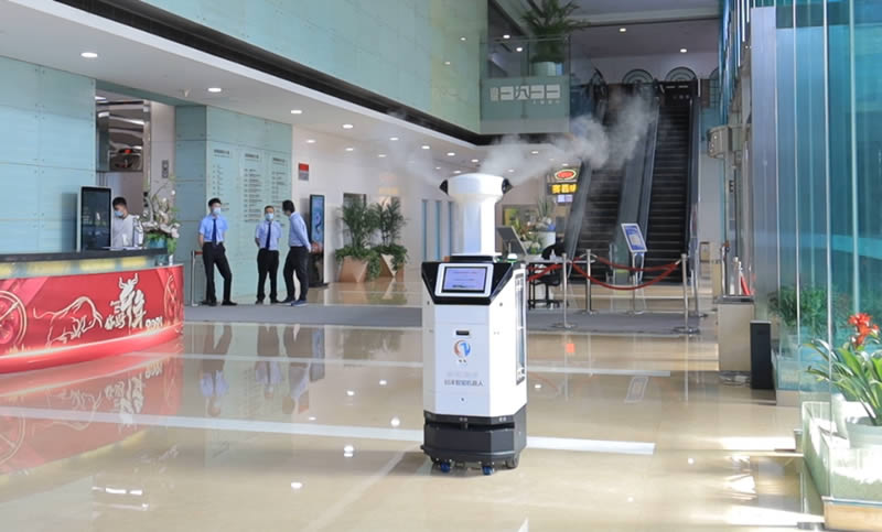 大厅防疫消毒AI智能服务机器人